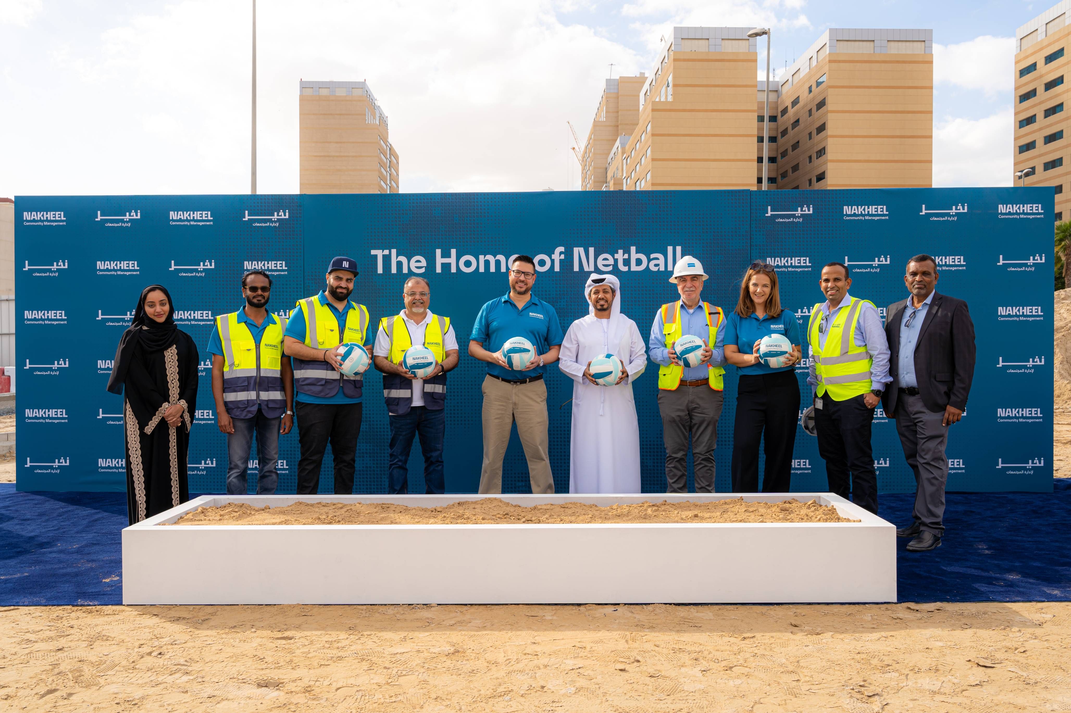 Nakheel community management breaks ground for six netball courts in